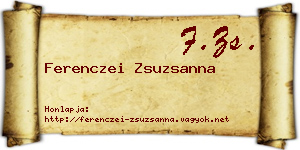 Ferenczei Zsuzsanna névjegykártya